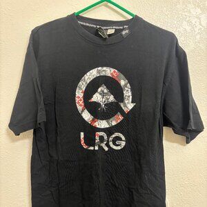 LRG Lifted Research Group marble marvle tee shirt Medium black vintage